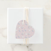 ピンクお洒落の赤ちゃんシャワーの白い子羊 フェイバータグ (インサイチュ)