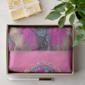 ピンクお洒落のDecompage Wackadodle Ostrich 薄葉紙 (ギフト)