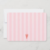 ピンクお洒落オレンジロブスタードードルブライダルシャワー サンキューカード (裏面)