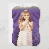 ピンクお洒落クッケーキツリーガール誕生日招待状 招待状 (裏面)