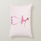 ピンクお洒落グリッターバレリナルック アクセントクッション (正面(垂直))
