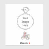 ピンクお洒落コカトモノグラム シール (シート)