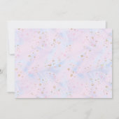 ピンクお洒落コットンキャンディガールズバースデーパーティー 招待状 (裏面)