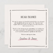 ピンクお洒落シャンパントースト、サンキューカード サンキューカード (正面/裏面)