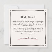 ピンクお洒落シャンパントースト、サンキューカード サンキューカード (正面)