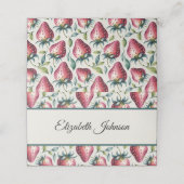 ピンクお洒落ストロベリーサマーゲスト名 プレイスカード (外部開封)