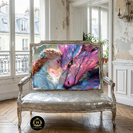 ピンクお洒落ドラゴン&エルフプリンセスデクページ 薄葉紙