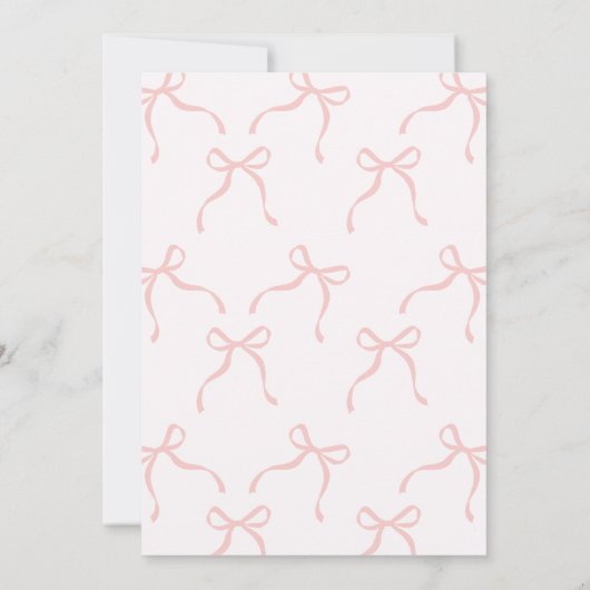 ピンクお洒落バレリナリトルプリンセス誕生日 招待状 (裏面)