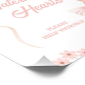 ピンクお洒落バレリーナ誕生日パーティーサイン フォトプリント            (角)