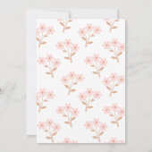 ピンクお洒落バレリーナ2つのTUかわいい誕生日 招待状 (裏面)