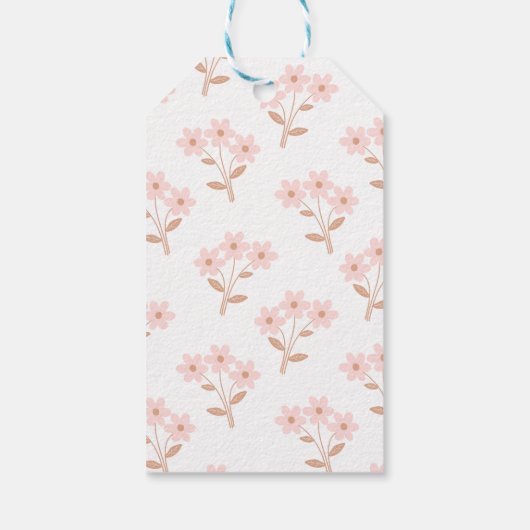 ピンクお洒落バレリーナ2つ目の2歳の誕生日 ギフトタグ (裏面)