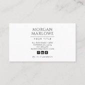 ピンクお洒落パープルかわいいボホフローラ野花 名刺 (裏面)