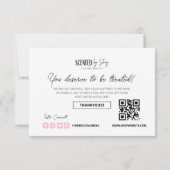 ピンクお洒落ビジモダンネスサンキューカード サンキューカード (裏面)