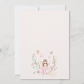 ピンクお洒落フェアリー第1誕生日第1誕生日 招待状 (裏面)