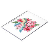 ピンクお洒落フローラウミガメ ノートブック (左側)