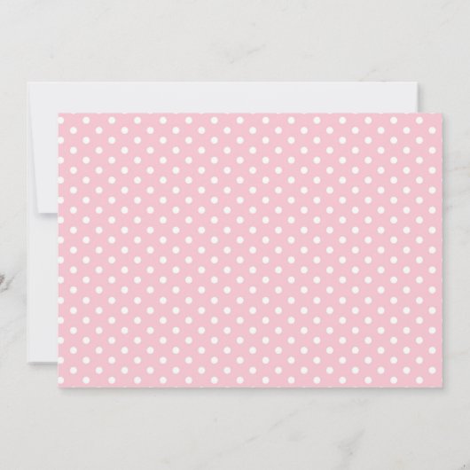 ピンクお洒落フローラ回転木馬第1期バースデーフォト 招待状 (裏面)