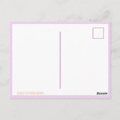 ピンクお洒落ベビーハッチングサンキュー ポストカード (裏面)