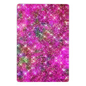 ピンクお洒落紫グリッター金ゴールドドリップモノグラム ミニクリップボード (裏面)