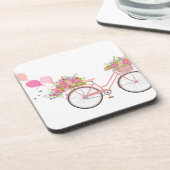ピンクお洒落自転車 コースター (左側)
