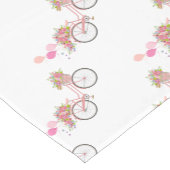 ピンクお洒落自転車 ショートテーブルランナー (コーナー)