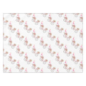 ピンクお洒落自転車 テーブルクロス (正面(横))