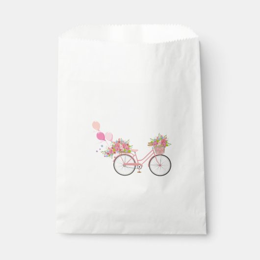 ピンクお洒落自転車 フェイバーバッグ (正面)