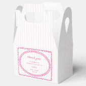 ピンクお洒落色の手で描いたフレ結婚ーム フェイバーボックス (オープン)