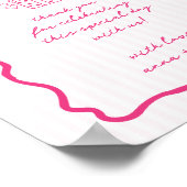 ピンクお洒落色の手書き特典 ポスター (角)