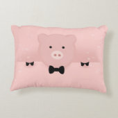 ピンクお洒落豚かわいい農園動物 アクセントクッション (裏面)