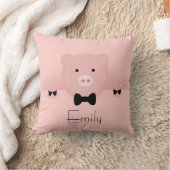 ピンクお洒落豚かわいい農園動物 クッション (ブランケット)