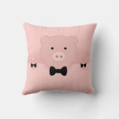 ピンクお洒落豚かわいい農園動物 クッション (裏面)