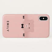 ピンクお洒落豚かわいい農園動物 Case-Mate iPhoneケース (裏面(横))