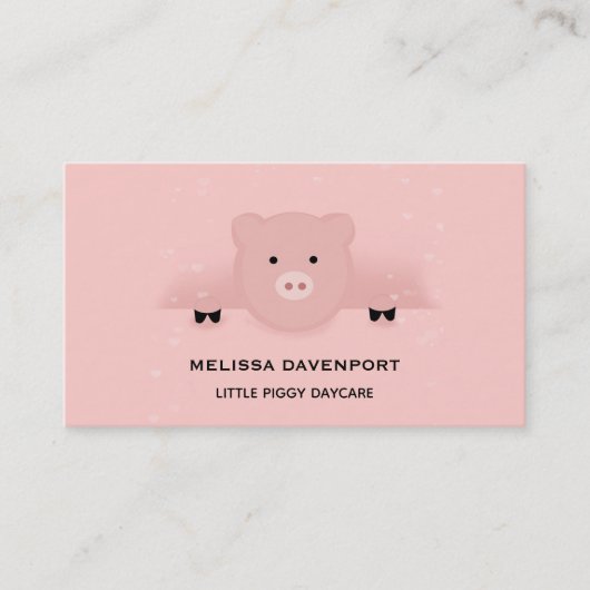 ピンクお洒落豚 名刺 (正面)