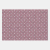 ピンクお洒落雪だるまマンダラアールデコオジーファン ラッピングペーパーシート (正面3)