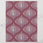 ピンクお洒落雪だるまマンダラオージースクラップブック (正面)