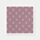 ピンクお洒落雪だるまマンダラオージーファンの切り離し スタンダードカクテルナプキン (正面)