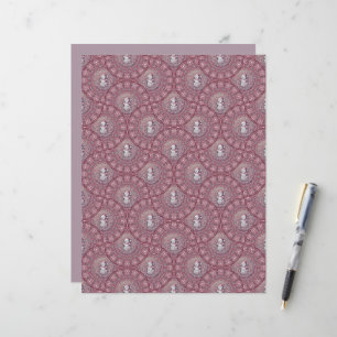 ピンクお洒落雪だるまマンダラオージーファンスクラップブック