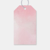 ピンクお洒落飛んでいるのユニコーン ギフトタグ (裏面)