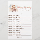 ピンクお洒落飛行機アドベンチャーベビーシャワー チラシ (正面)