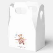 ピンクお洒落飛行機アドベンチャーベビーシャワー フェイバーボックス (オープン)