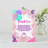 ピンクお祝いサンキューカード サンキューカード (スタンド正面)