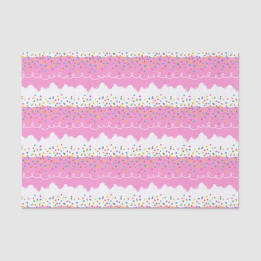 ピンクお誕生日ケーキつや消し 薄葉紙 (正面)