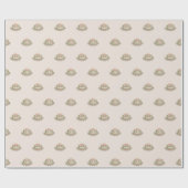 ピンクお誕生日ケーキデイジー花蝋燭パターン ラッピングペーパー (フラット)