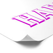 ピンクお誕生日ケーキ誕生日バナー ポスター (角)