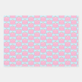 ピンクお誕生日ケーキ ラッピングペーパーシート (正面3)