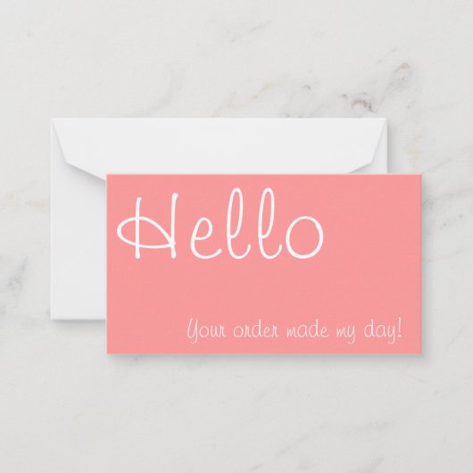 ピンクお買い物の割引ギフト ノートカード (正面)