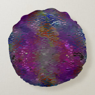 ピンクからカラフルの鱗状板とガ食べスフォル ラウンドクッション