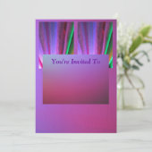 ピンクからグリーンへのLED照明 招待状 (スタンド正面)