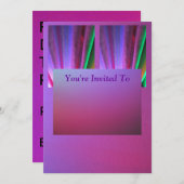 ピンクからグリーンへのLED照明 招待状 (正面/裏面)