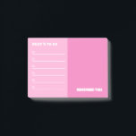 ピンクからノートを覚える ポストイット<br><div class="desc">ピンクの実用的なスティッキーノートと6つの行うリストのチェックボックスとセクションは、ノートや他の人に覚えておくべきことを書き留める。ピンクと白の名前のメモ帳の二重目的のスティッキーパーソナライズされたメモ帳。</div>